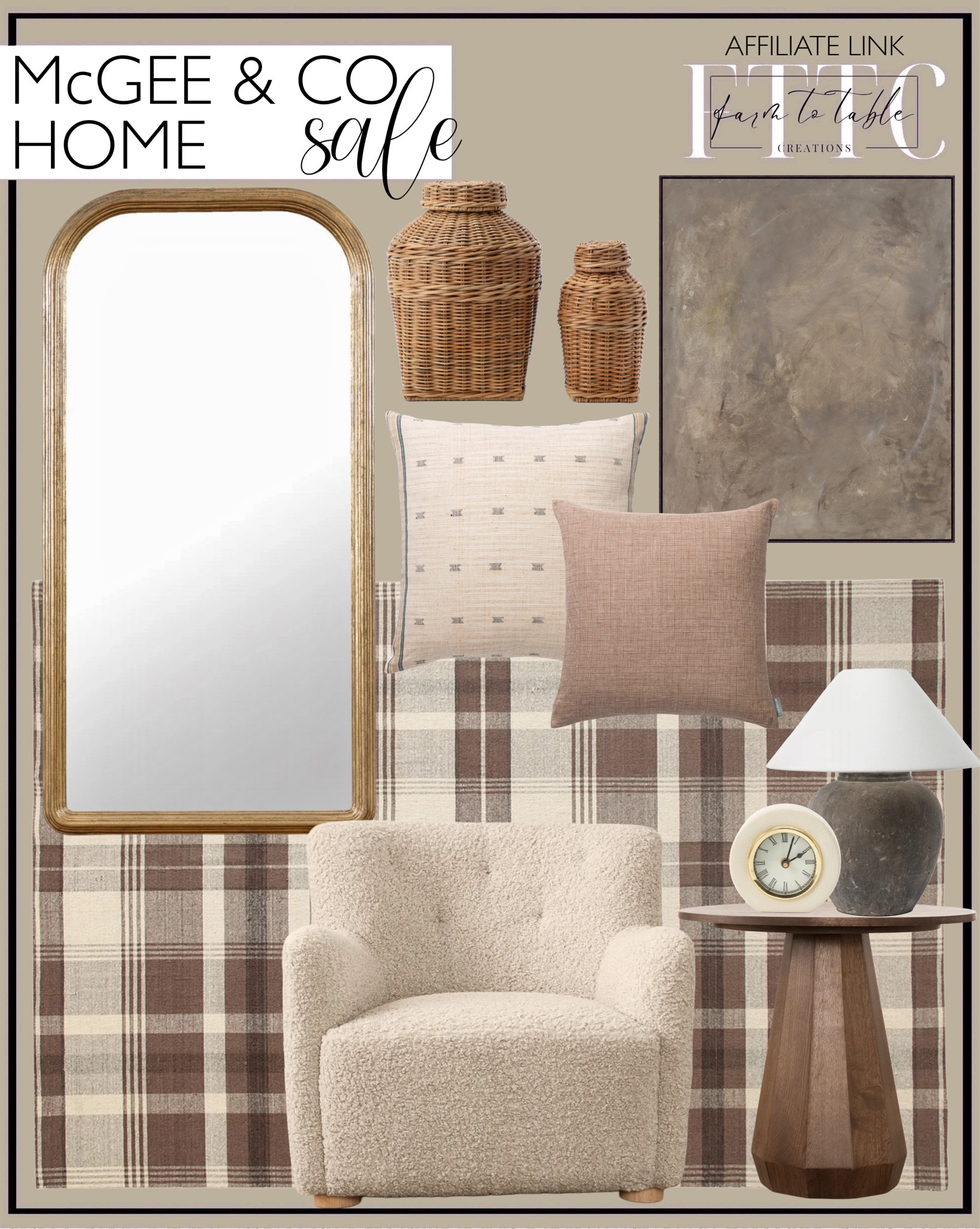 McGee & Co. Labor Day Sale. Follow @farmtotablecreations on Instagram for more inspiration.

Orton Handwoven Wool Rug. Bali Pillow Cover. Magda Lounge Chair (Ready to Ship). Giada Floor Mirror. Polly Pillow Cover. Santos Side Table. Ahnamia Wicker Jar. Montague Table Lamp. Nouveau Sepia Abstract. Shagreen Table Clock. 

Living Room Furniture | Labor Day Sale | Neutral Decor 


#LTKHome #LTKSaleAlert #LTKFindsUnder100