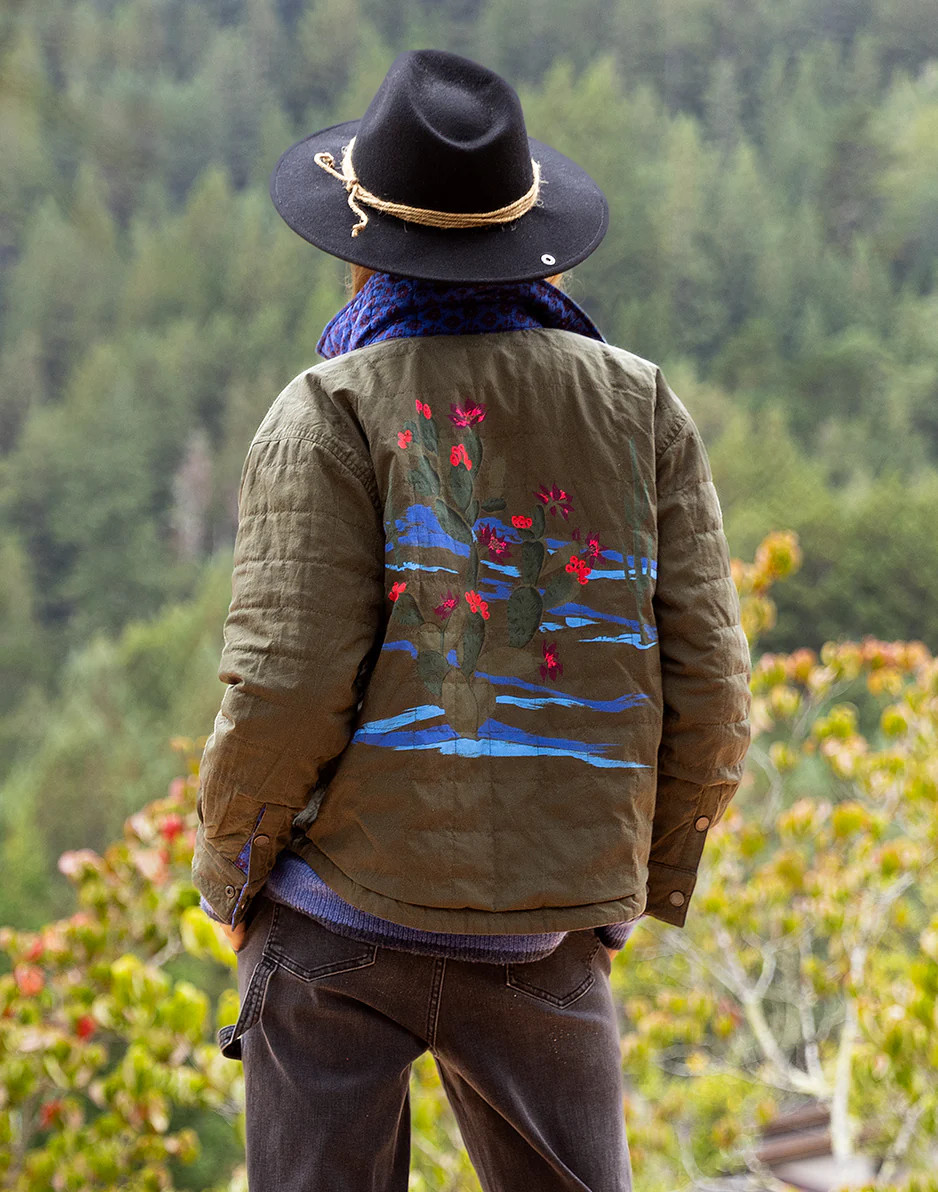 Marais Reversible Jacket: Fir/Capri Batik | Carve Designs