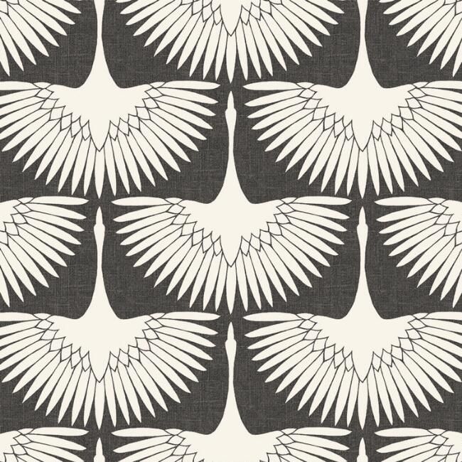 Storm Gray Genevieve Gorder Cranes Peel And Stick Wallpaper | World Market