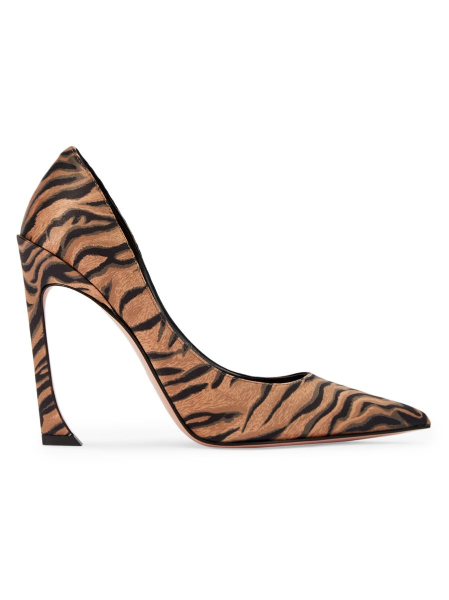 Avangarda 100MM Tiger-Print Satin Pumps | Saks Fifth Avenue