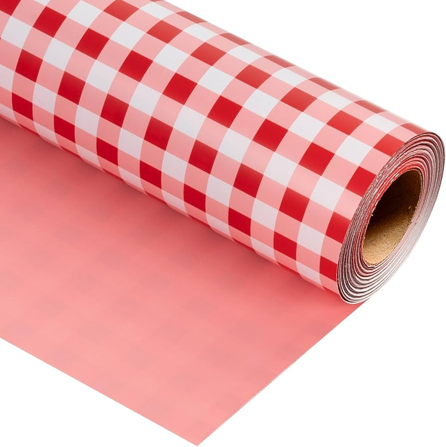 Burymento Red Checkerboard Wrapping Paper, Gift Wrap for Birthday, Valentines, Mothers day, Gradu... | Amazon (US)
