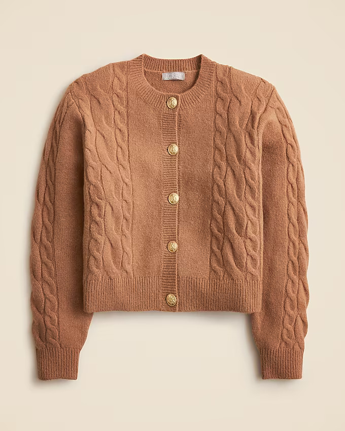 Cable-knit cardigan sweater | J. Crew US