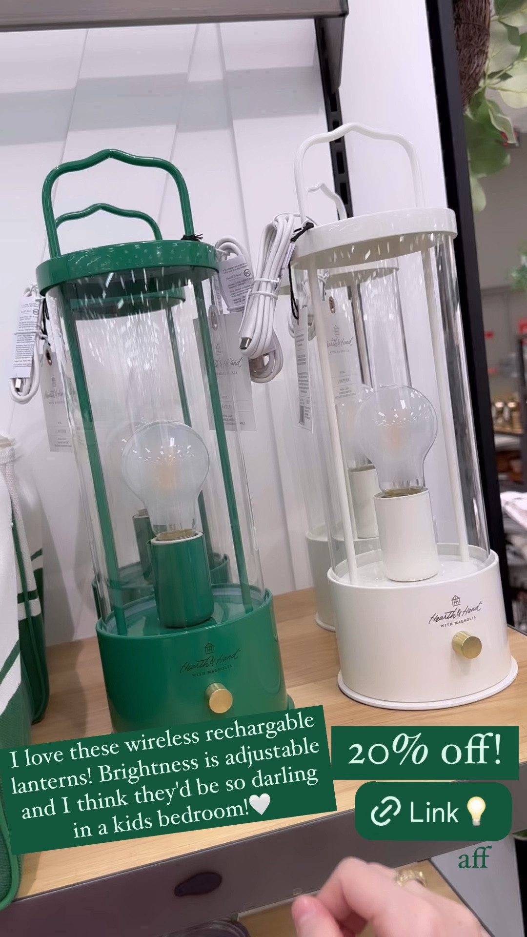 The perfect wireless lamp! The lantern is rechargeable and would be darling in a kids room, playroom, or on a patio table! 20% off right now!
.............
Kids room decor playroom decor magnolia dupe magnolia target hearth and hand target magnolia target collab target sale target circle week outdoor party Olympics party summer party dinner party outdoor decor hosting drink tub wireless lighting wireless lamp adjustable lamp kids decor kids furniture target finds cordless lamps

#LTKSummerSales #LTKHome #LTKKids