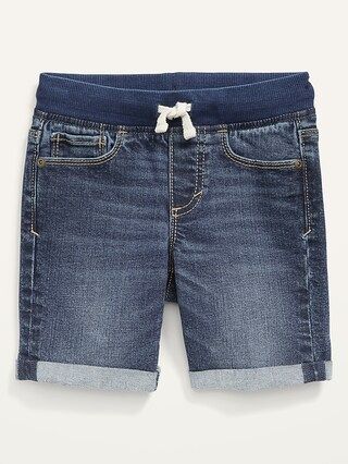 Karate Rib-Knit Waist Medium-Wash Shorts for Toddler Boys | Old Navy (US)
