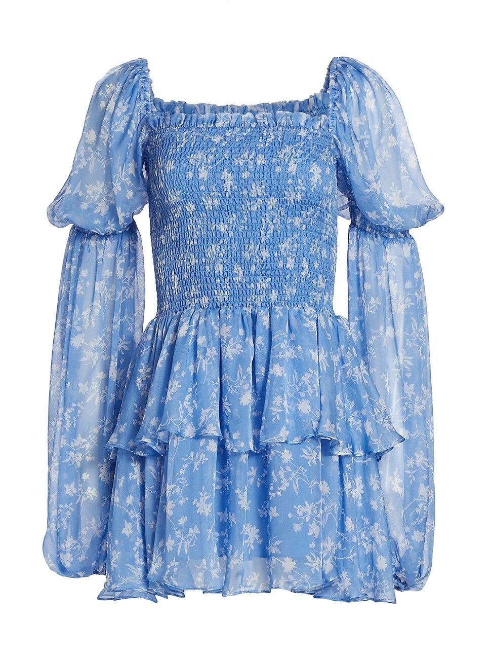 Alexa Tiered Floral Mini-Dress | Saks Fifth Avenue