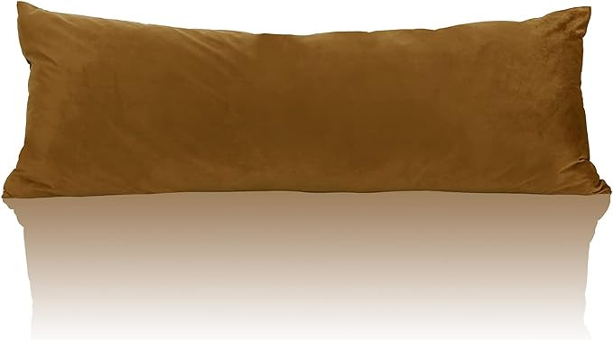 StangH Luxury Bed Body Pillowcase, Gold Brown Velvet Retro Decor for Living Room Couch Sofa, Larg... | Amazon (US)