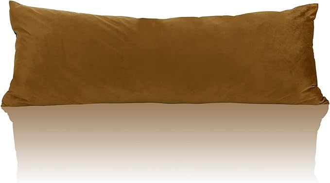 StangH Luxury Bed Body Pillowcase, Gold Brown Velvet Retro Decor for Living Room Couch Sofa, Larg... | Amazon (US)