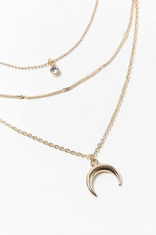Layered Moon Pendant Necklace | Forever 21 (US)