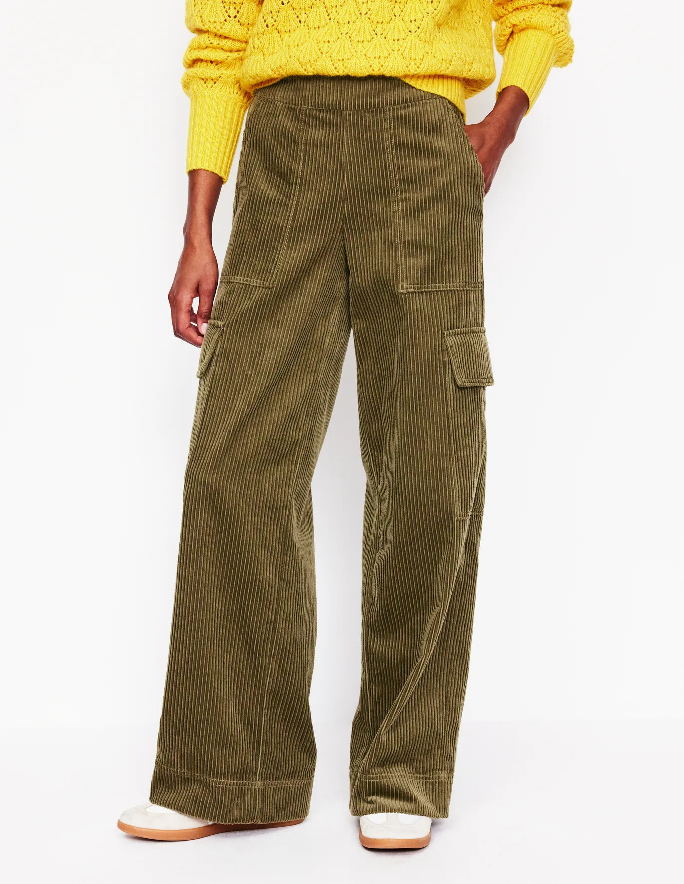 Cord Pull-on Trousers | Boden UK