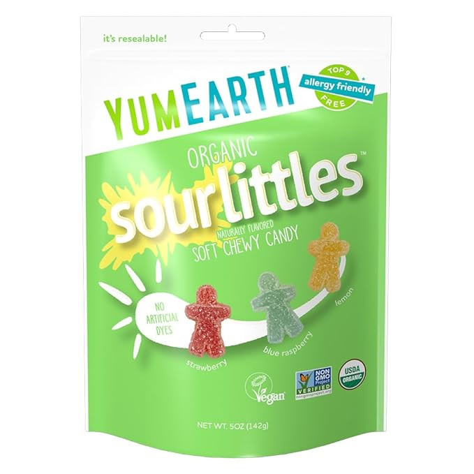 YumEarth Organic Sour Littles Chewy Candy - Allergy Friendly (Top 9 Free), No Artificial Dyes or ... | Amazon (US)