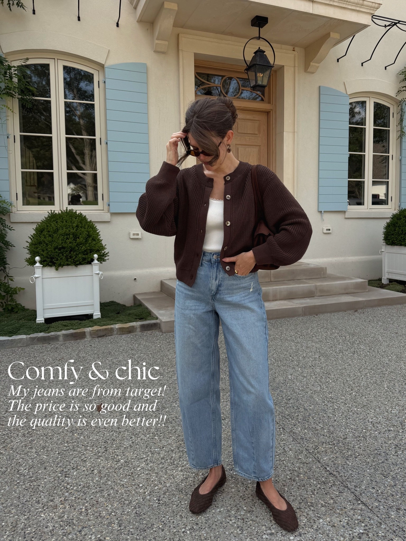 This Free People cardigan is the perfect shade of brown to transition into fall - also love it tied around the shoulders. And you will never believe the price of these Target jeans!

#LTKmomlife #LTKHome #LTKdayinmylife