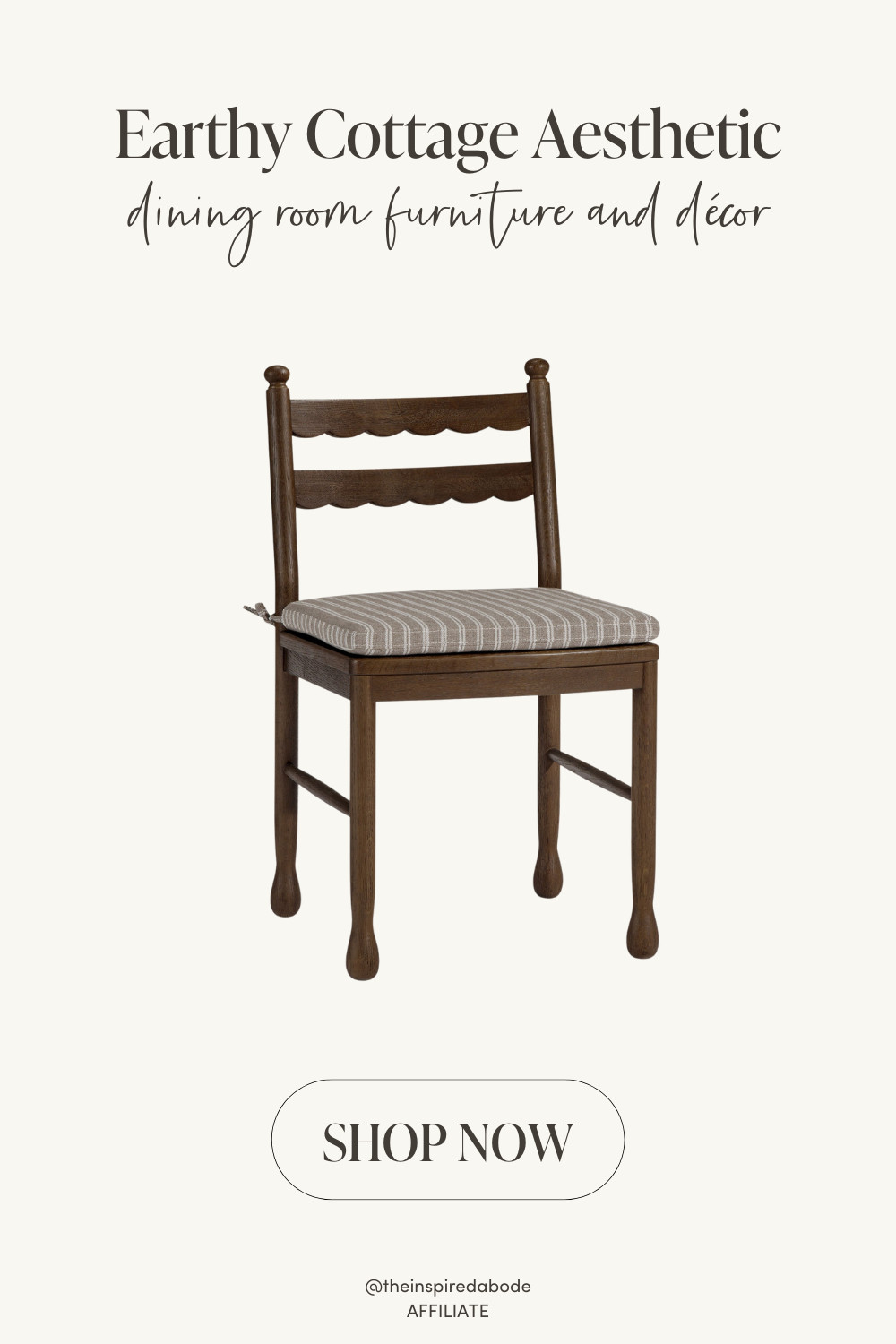 Classic, comfortable, and chic, these dark wood scalloped dining chairs make every meal feel a little more special & earthy cottage-y! 

 #LTKSeasonal #LTKHome