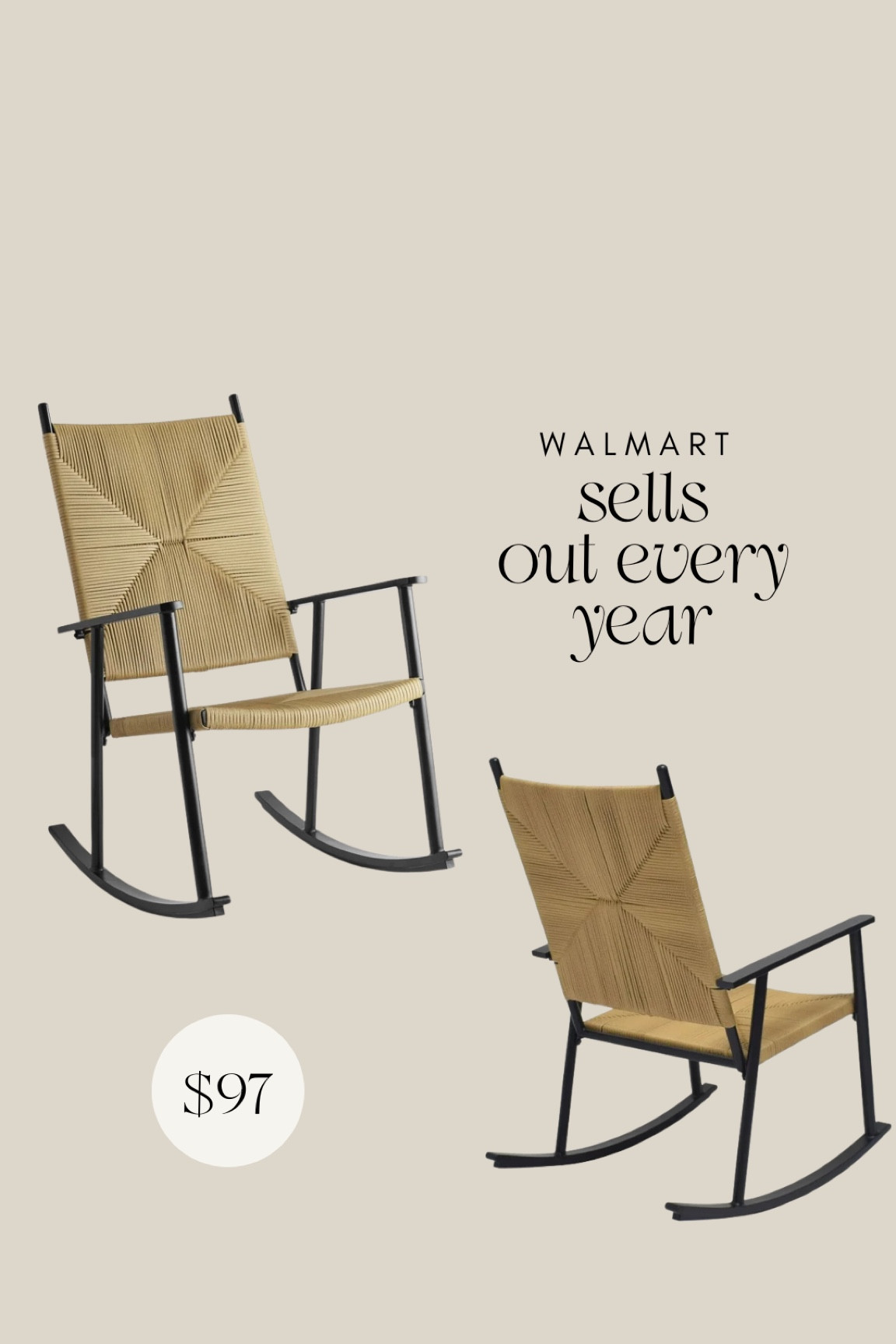 This outdoor rocking chair from Walmart is super cute and it goes in and out of stock every year it’s under $100, perfect for your front porch or patio, Better Homes & Gardens from Walmart

#LTKStyleTip #LTKHome #LTKSaleAlert