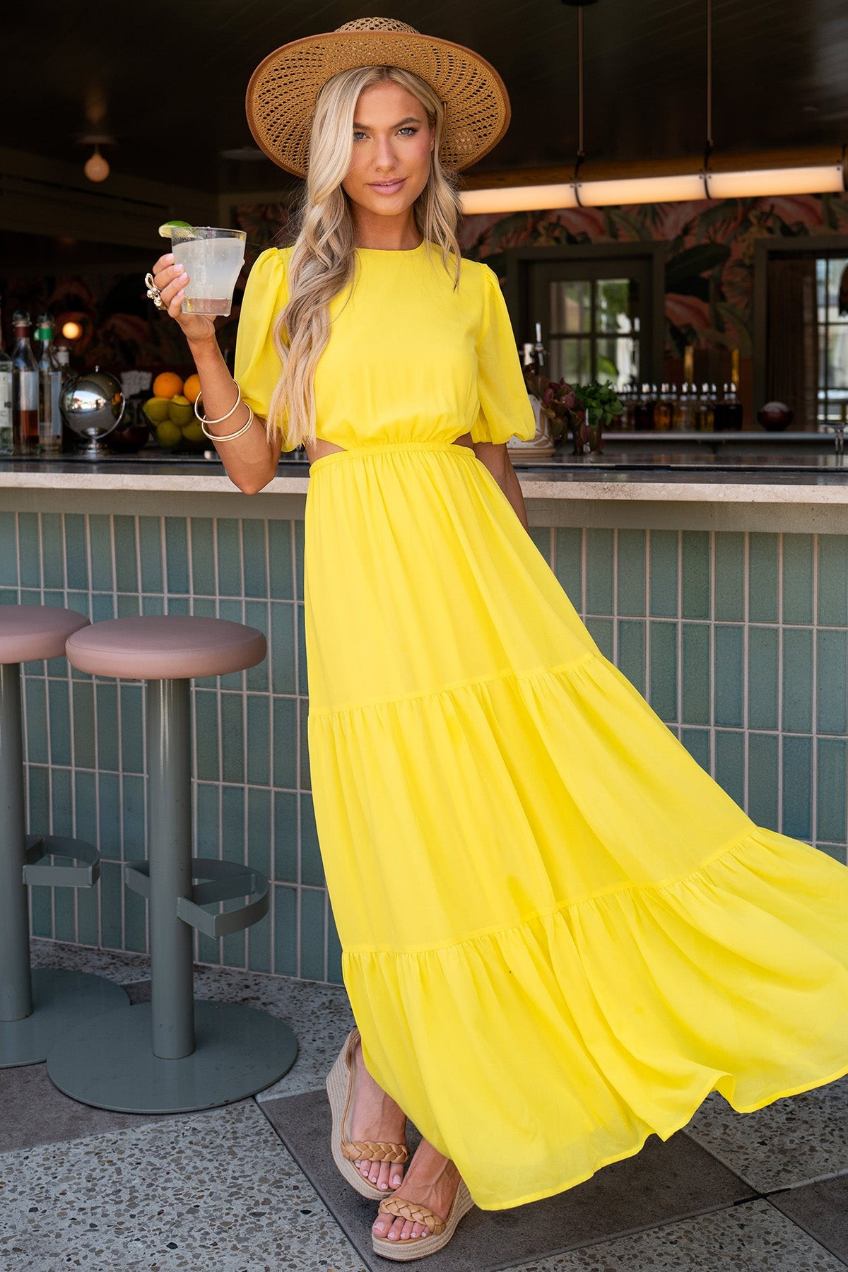 Enjoy The Sunshine Yellow Maxi Dress | Red Dress 