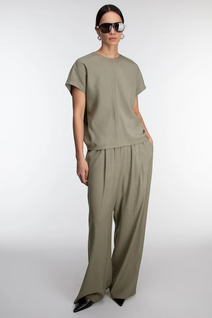 CRINKLED RAYON TOP | OAK + FORT