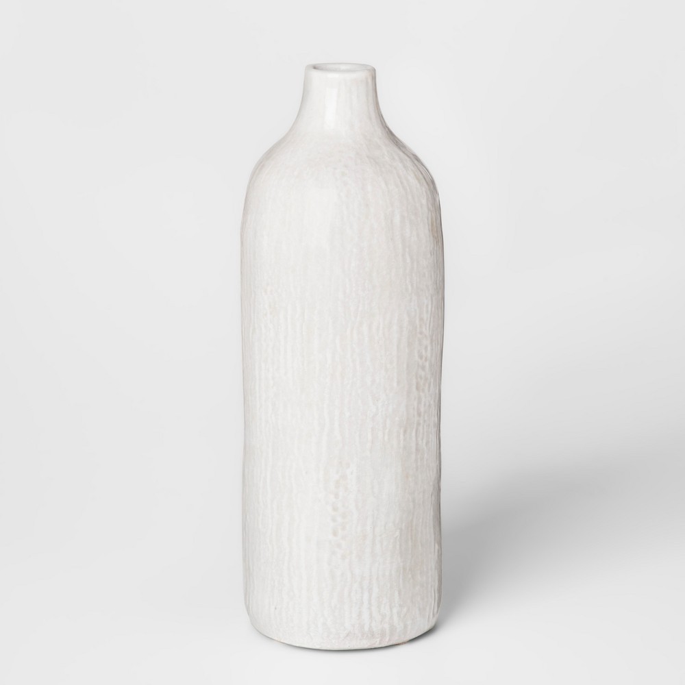 Terracotta Vase Tall - White/Gray - Threshold | Target