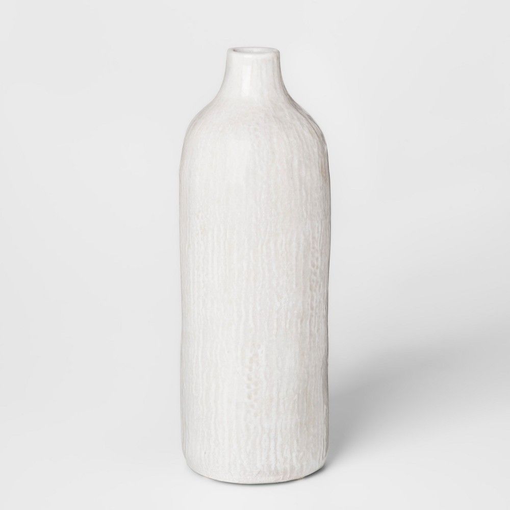 Terracotta Vase Tall - White/Gray - Threshold | Target