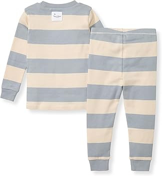 Burt's Bees Baby Boys' 2-Piece Long Sleeve Tee and Pants Organic Cotton Pajama Set | Amazon (US)