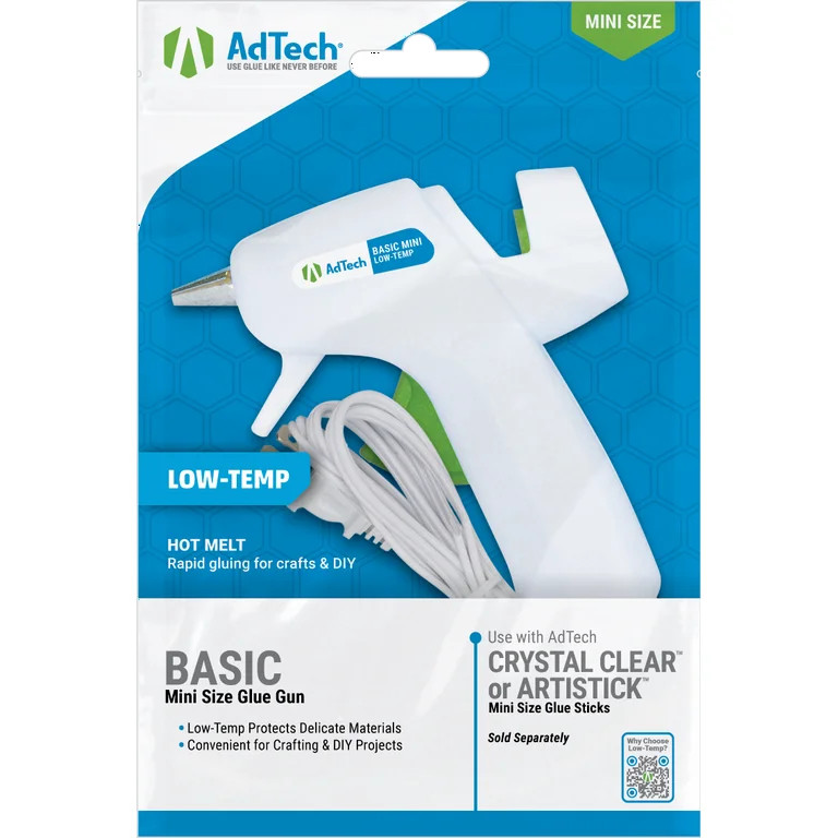 AdTech White Mini Glue Gun - Low Temperature Precision Crafting Tool | Walmart (US)