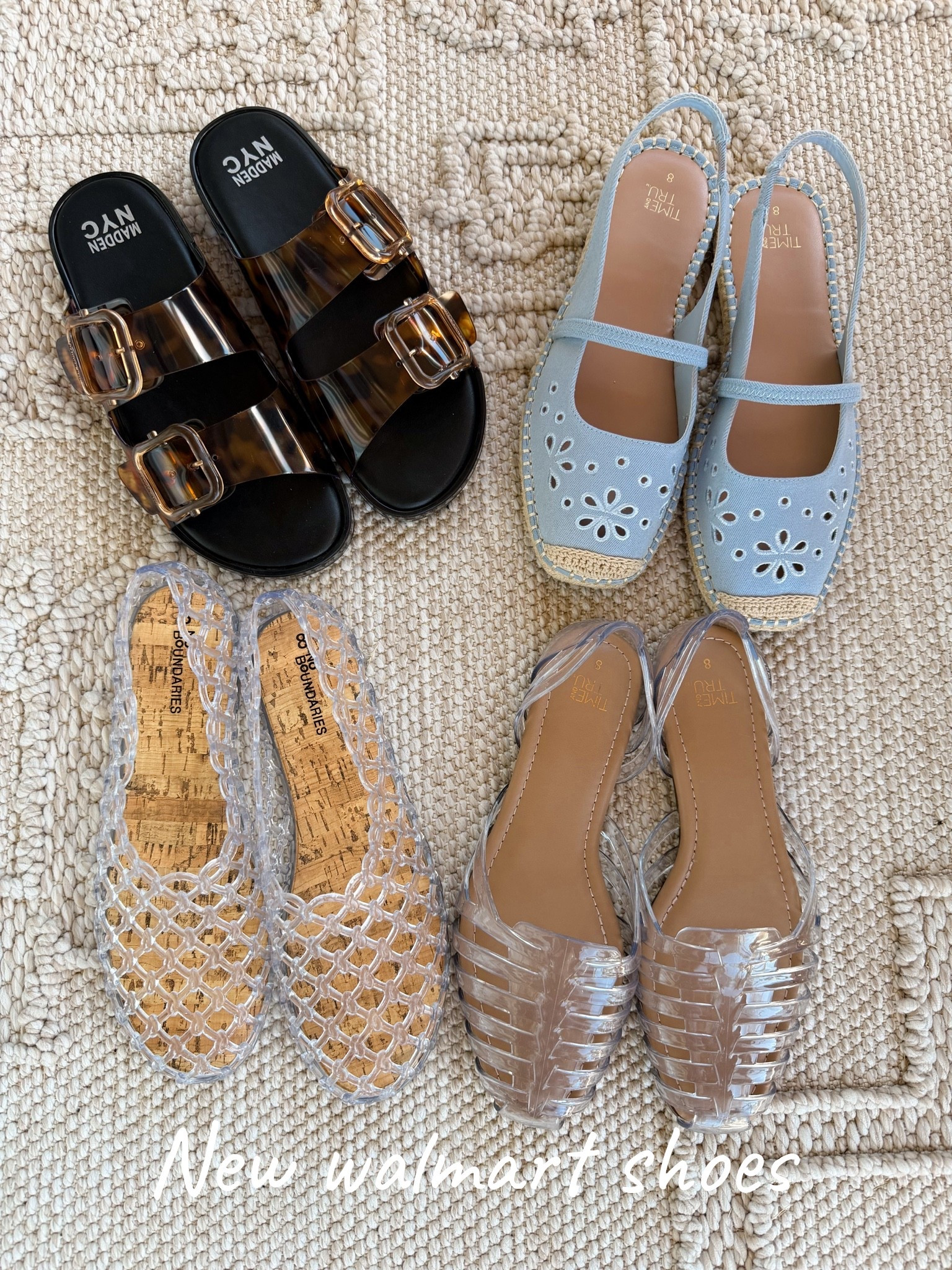 The Walmart shoe section has been SO good lately 👏 These new arrivals look designer-inspired without the designer prices and every pair is perfect for summer outfits, vacations, pool days, and everyday wear ☀️

From jelly flats to woven sandals and the cutest espadrille details… I honestly wanted every single pair 😍 Which ones are your favorite?!

#WalmartShoes #WalmartFashion #ShoeFinds #AffordableFashion #SummerShoes #WalmartFinds #JellySandals #Espadrilles #DesignerInspired #SummerStyle #AffordableStyle #WalmartNewArrivals #CuteShoes #FashionFinds #EverydayStyle #VacationStyle #SummerOutfits #CasualStyle #TrendingStyle #OOTD

#LTKootd #LTKPetite