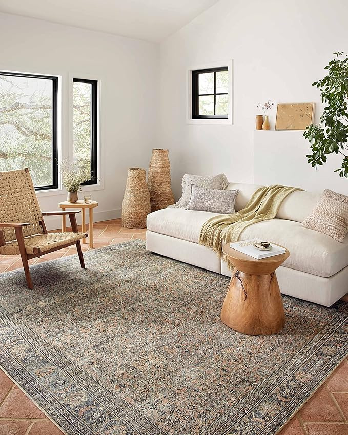 Loloi II Adrian Collection ADR-03 Accent Rug 2'-3" x 3'-9" Terracotta/Multi Rectangular 0.19" Thi... | Amazon (US)