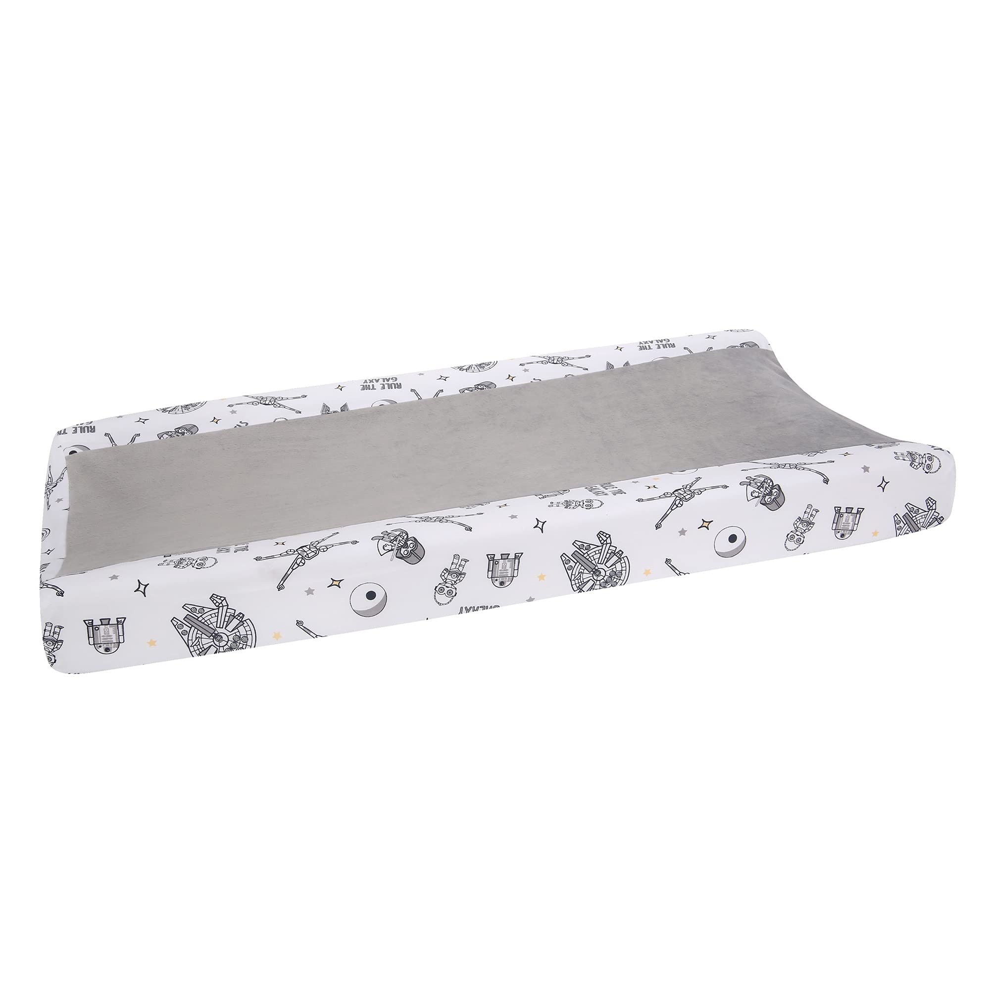 Lambs & Ivy Star Wars Millennium Falcon White/Gray Soft Changing Pad Cover | Amazon (US)