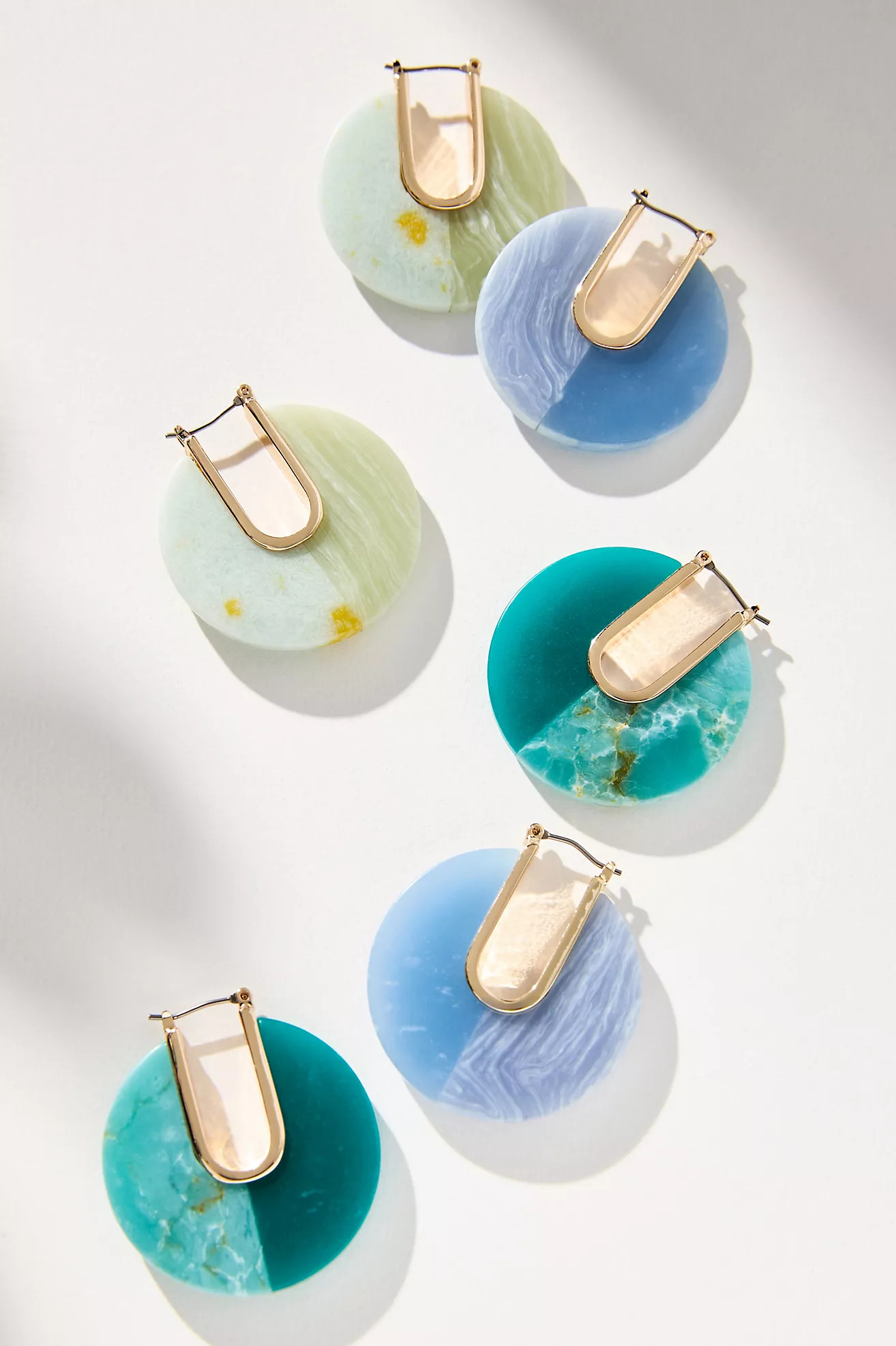 Half & Half Colored Hoop Earrings | Anthropologie (US)