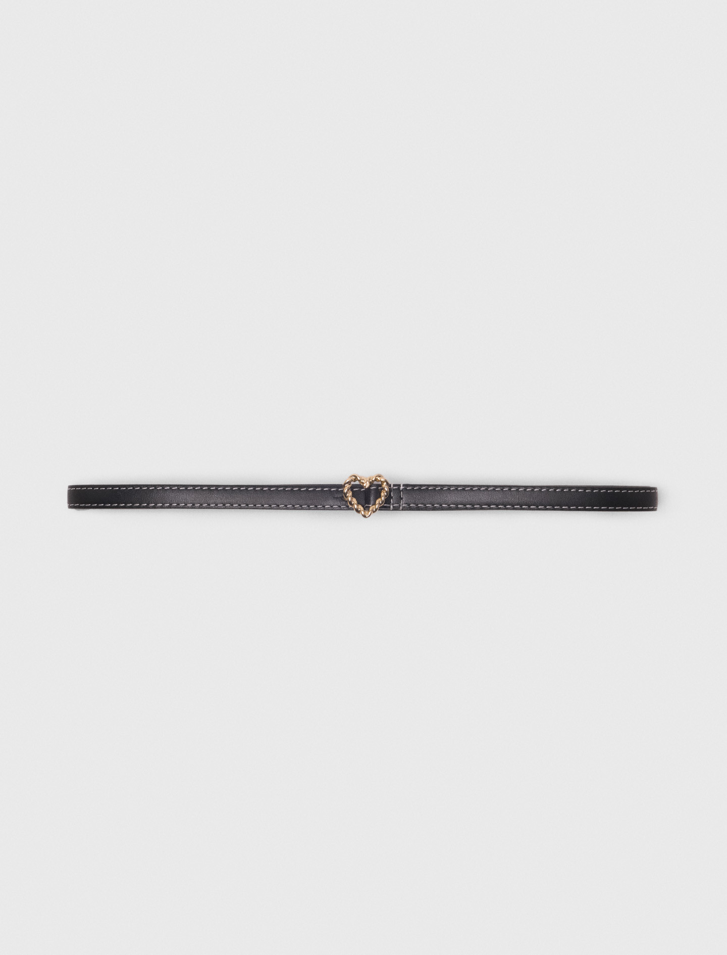 Slim heart belt Black / Gray for Women | Maje | Maje EU