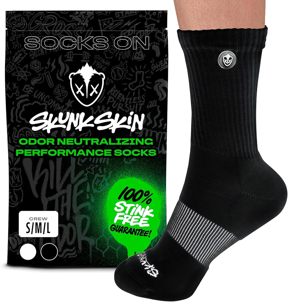 Anti-Odor Crew Socks - Breathable Cotton Crew Socks, High-Cut Athletic Socks for Sports, Men & Wo... | Amazon (US)
