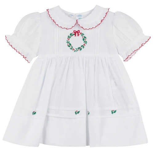 Floral Wreath Holiday Dress | Feltman Brothers