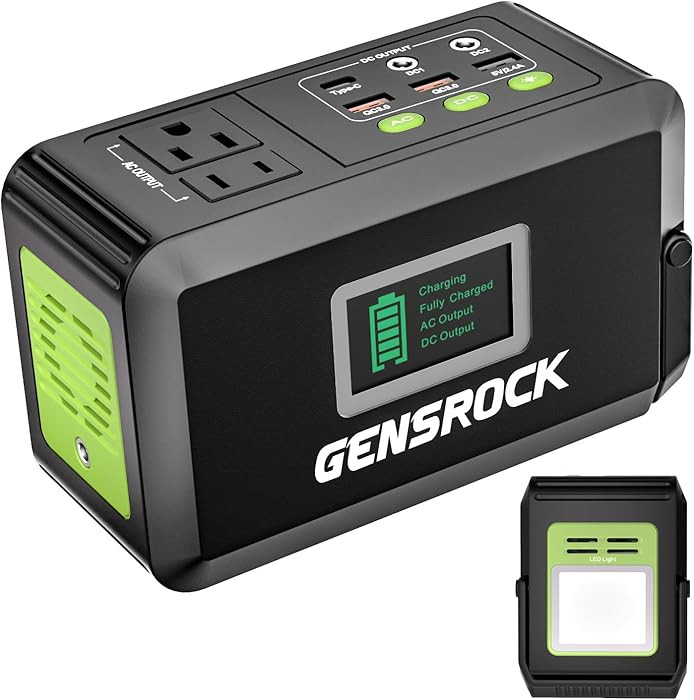 GENSROCK Portable Power Bank, 24,000mAh Portable Laptop Charger with 150W Peak AC Outlet, 8-Port ... | Amazon (US)