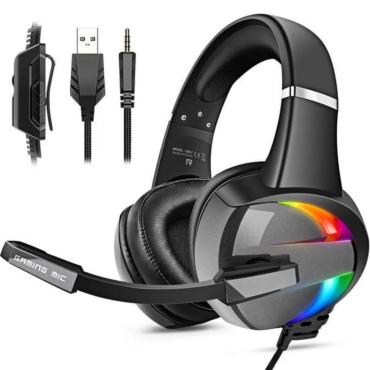 Beexcellent Gaming Headsets for PS5, PS4, Xbox One, Gaming Headphones with Noise Canceling Microp... | Walmart (US)