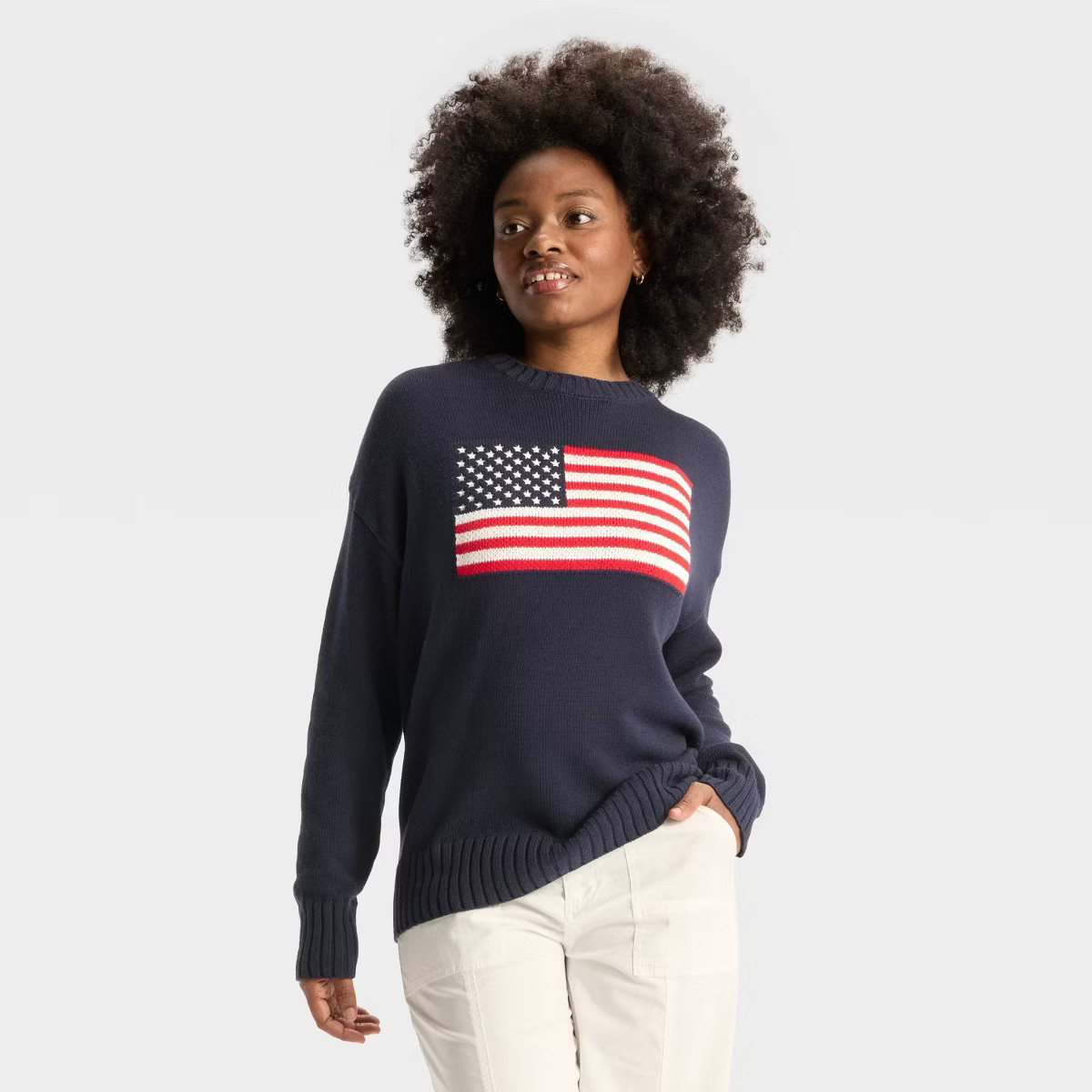 Women's Crewneck Americana Pullover Sweater - Wild Fable™ | Target
