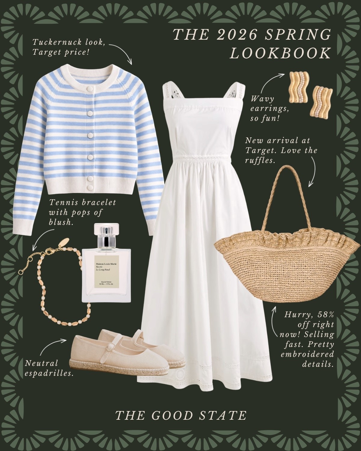 This Spring we are saying YES to happy colors!! We are saying yes to more prints and patterns. Yes to having fun getting dressed! This Lookbook is for the Spring girlies that are saying yes with me! The ones longing for the warmth of sunshine on their skin and a cool breeze blowing through their hair. Shorts and a sweatshirt weather. A flowy dress and a light cardigan. This is for the ladies counting down the days until the farmers market opens back up. The ones who love early mornings at the market—flaky croissant in one hand and a rosemary latte in the other. This is for the ones who can’t resist a bouquet of fresh flowers and are trying to figure out how to grow their own cut flower garden at home (🙋🏼‍♀️). For the ones who spend the golden evenings having a picnic with friends. For the people (like me) who always have a picnic blanket in their car. This is for the girlies love allllll things gingham, their trusty ball cap, pops of color and who firmly believe you can’t have too many neck scarves or bandanas. For the ones who love feminine details like lace trim, dainty florals and ruffles. This Spring may we slow down, breathe deep, embrace the life all around and romanticize the seemingly ordinary moments🌼

#LTKSaleAlert #LTKActive #LTKootd