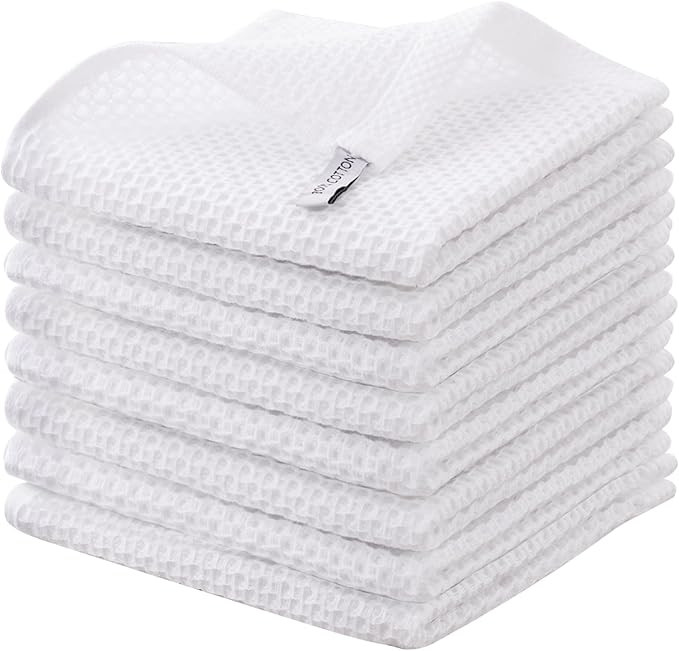 joybest Cotton Kitchen Dish Cloths, 8-Pack Waffle Weave Ultra Soft Absorbent Dish Towels Washclot... | Amazon (US)