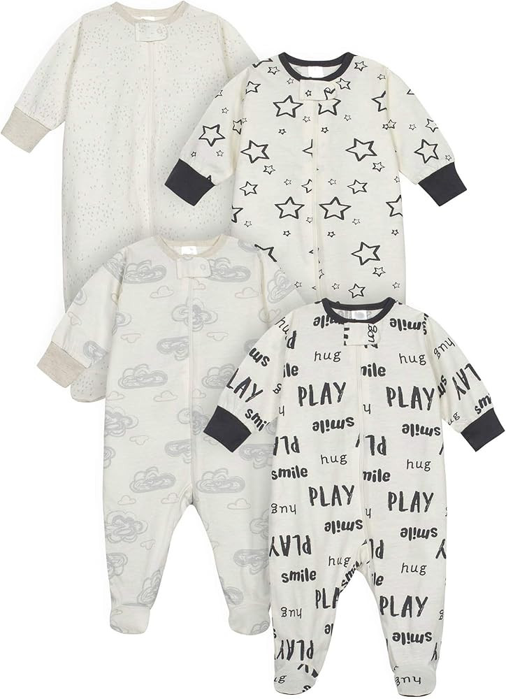 Onesies Brand Unisex Baby 4-pack Sleep 'N Play Footies Multi Pack | Amazon (US)