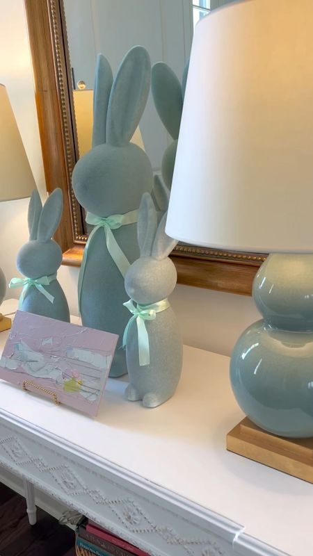 Flocked bunnies are BACK and so sweet for Easter! 

Easter decor, bunny, bunnies, spring decor, artwork, mirror, console table, lamps, bedroom, entry, home decor, LTK family, LTK Home, LTK Kids #easter #bunny #flockedbunnny 