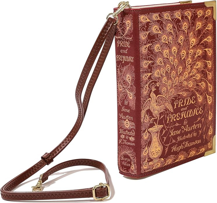 Clutch Purse Large, Book Shaped Crossbody Bag, Vegan Leather Book Wallet, Book Lover Gift Handbag... | Amazon (US)