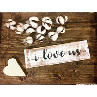 I Love Us - Rustic Sign | Etsy (US)