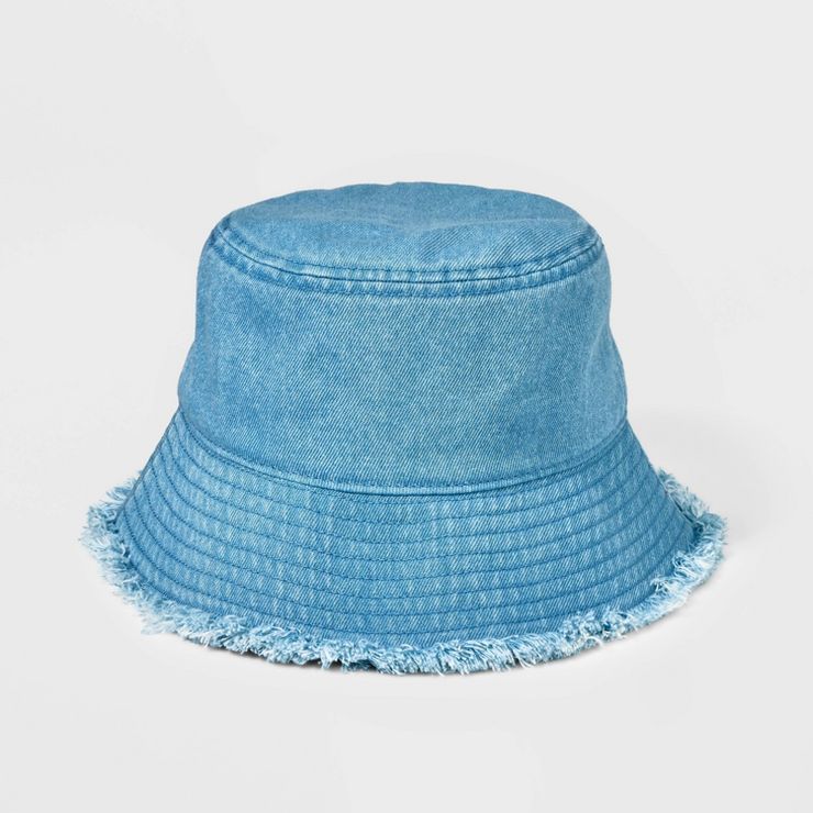 Girls' Denim Bucket Hat - Cat & Jack™ Light Blue | Target