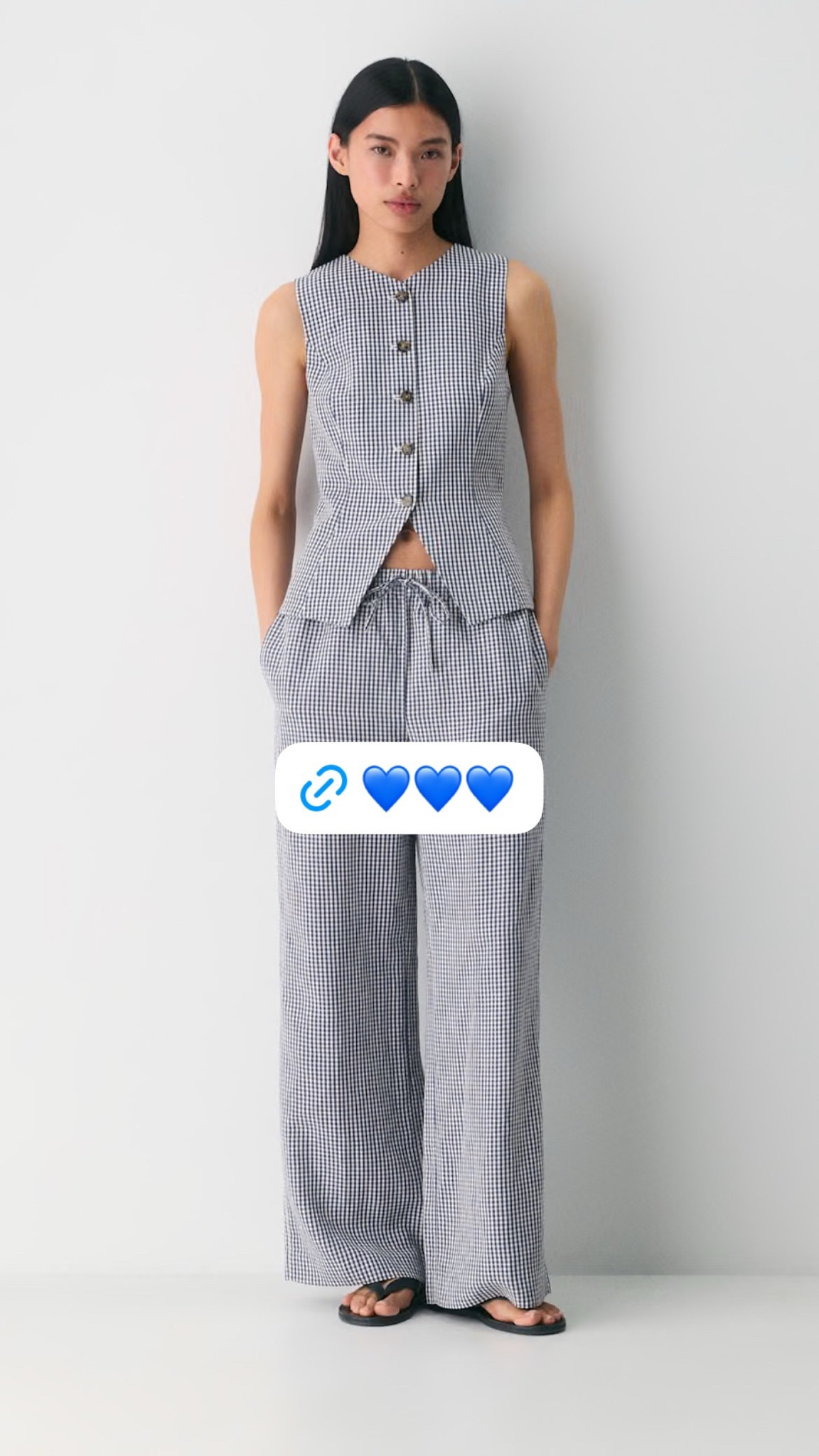 @Aritzia matching set, summer set, mom style, gingham style, lounge pants, vest outfit 

#LTKOver40 #LTKTravel #LTKWorkwear
