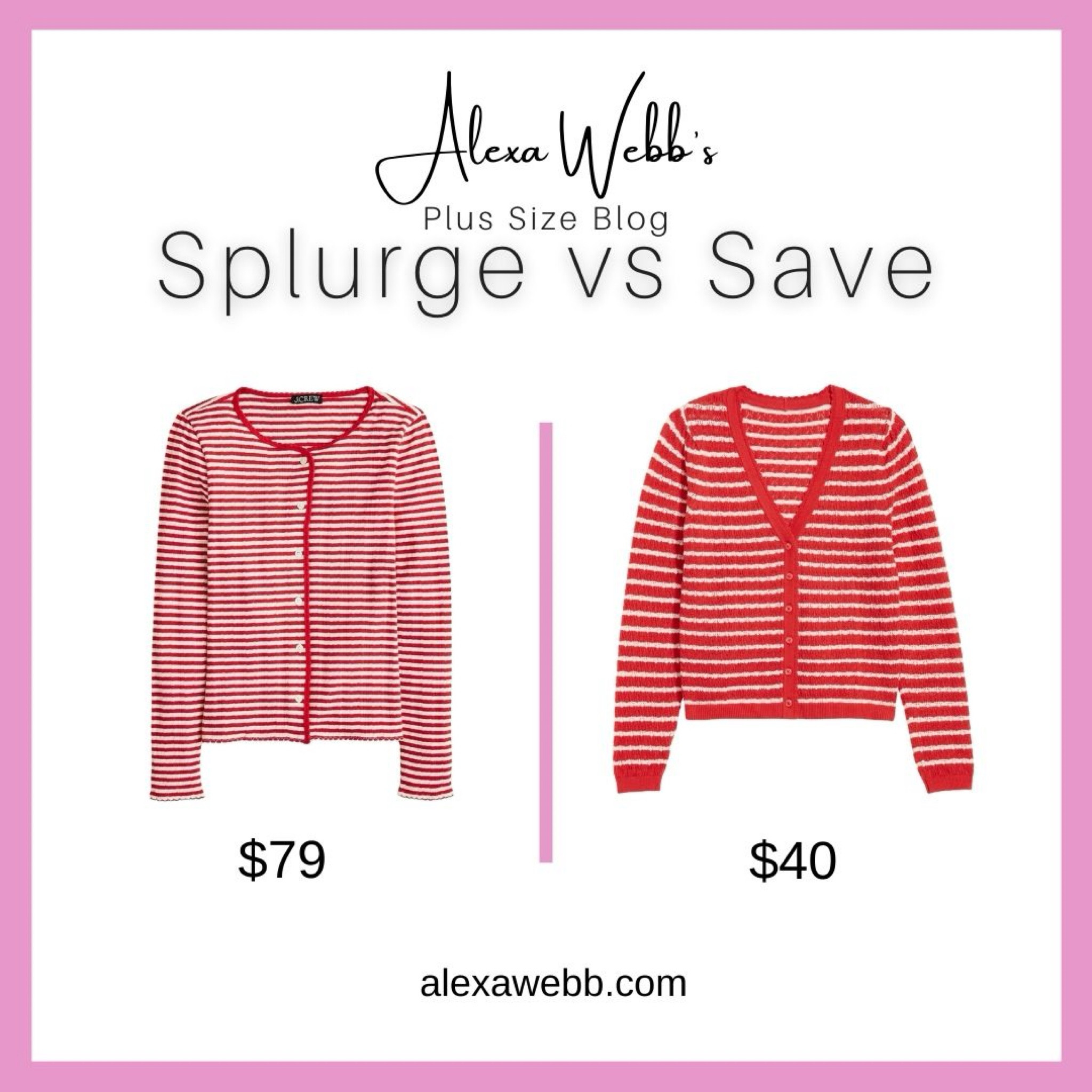 Red Stripe Cardi- Splurge vs Save by Alexa Webb #plussize

#LTKPlusSize #LTKOver40 #LTKStyleTip