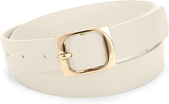 XZQTIVE Women's Leather Belts for Jeans Dress Pants Black Brown Belts for Women Ladies Waist Belt... | Amazon (US)