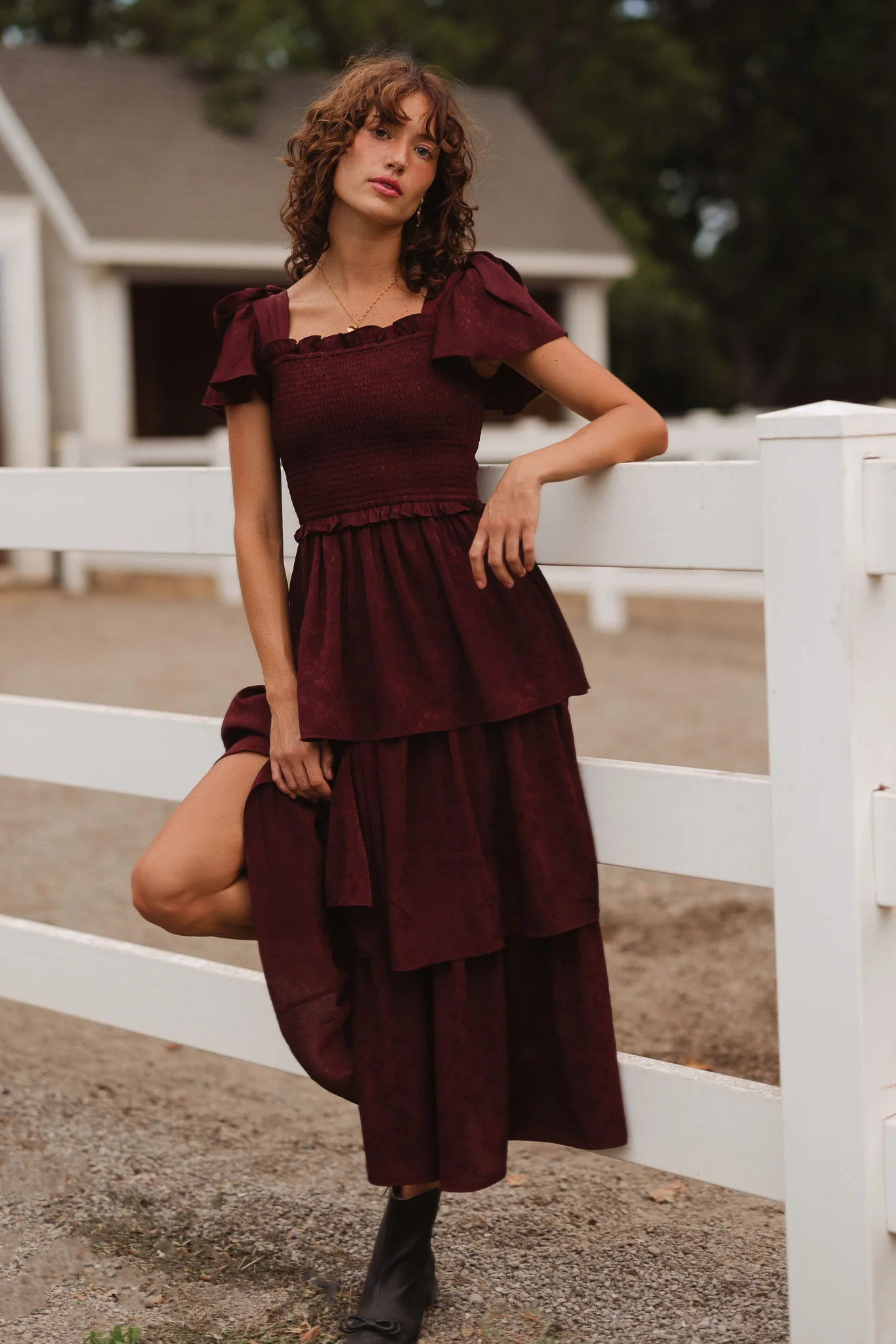 Alana Dress in Mahogany | Ivy City Co