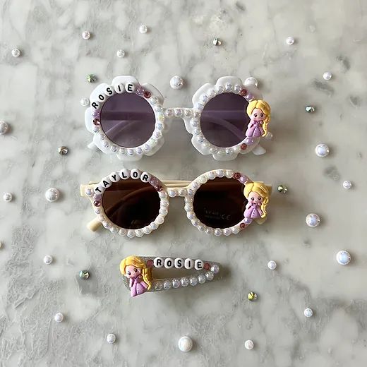Personalized Purple Princess Sunglasses + Clips | Strand.Up