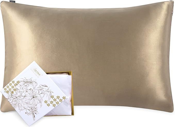 LilySilk Silk Pillowcase for Hair and Skin Standard-100% Mulberry Silk 19 Momme Both Sides Silk B... | Amazon (US)
