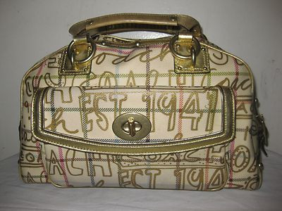 RARE Yellow Gold  Coach 1941  Satchel  Leather Bag Travel Tote Purse | eBay US