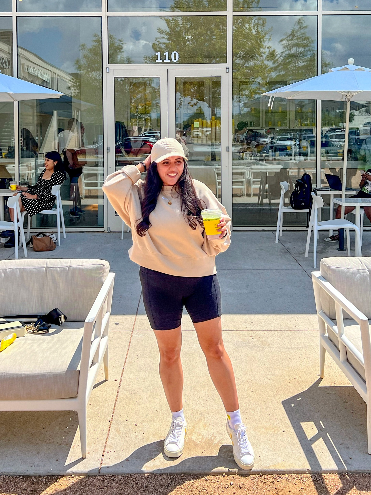 Athleisure wear 
Casual outfit 
Biker shorts 
Oversized sweatshirts 
Daily look, everyday style 

#LTKsalealert #LTKstyletip #LTKunder50