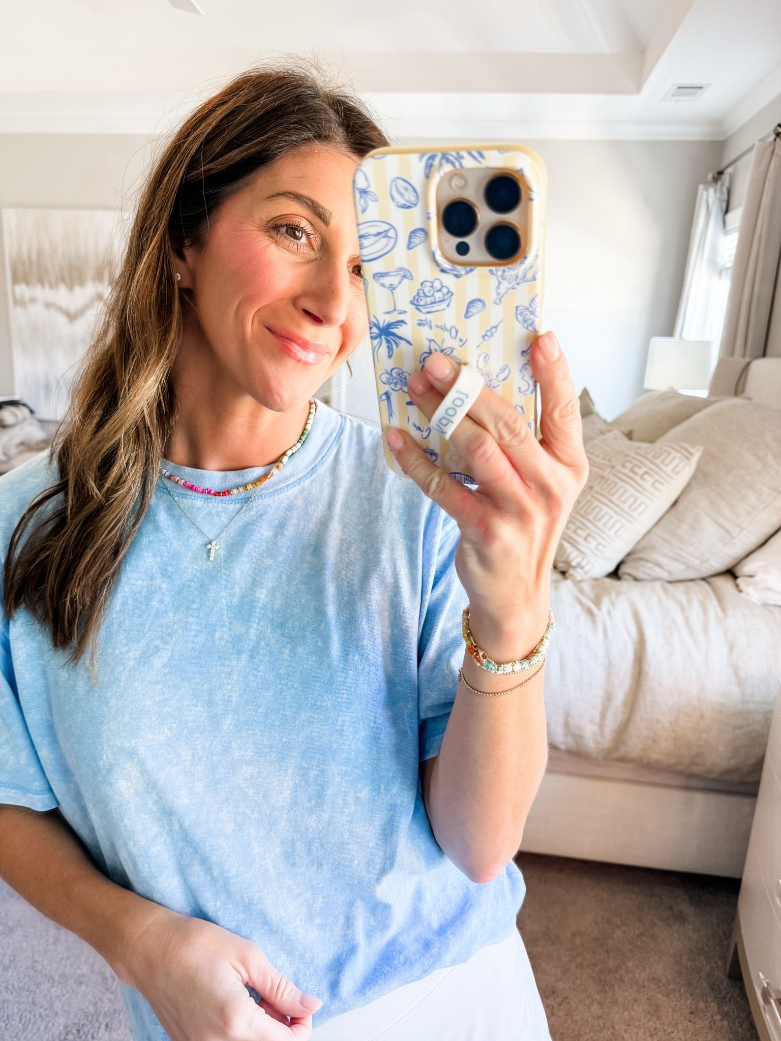 Tee is Aerie. Size small. 25% off. Comes in other colors
Skirt is CRZ yoga from Amazon with biker shorts and pockets 
Beaded jewelry is Allie & Bess. Necklace is on sale! Cross is Electric Picks. 
Loopy is 10% off.  Code: watsonansley10 

Click the images to shop!

Mom ootd | casual | comfy | skirt | skort | tee | t-shirt | basics | sale | jewelry | necklace | bracelet | Allie and Bess | electric picks | Tory Burch | loopy | daily | active | mom life

#LTKmomlife #LTKSaleAlert #LTKootd