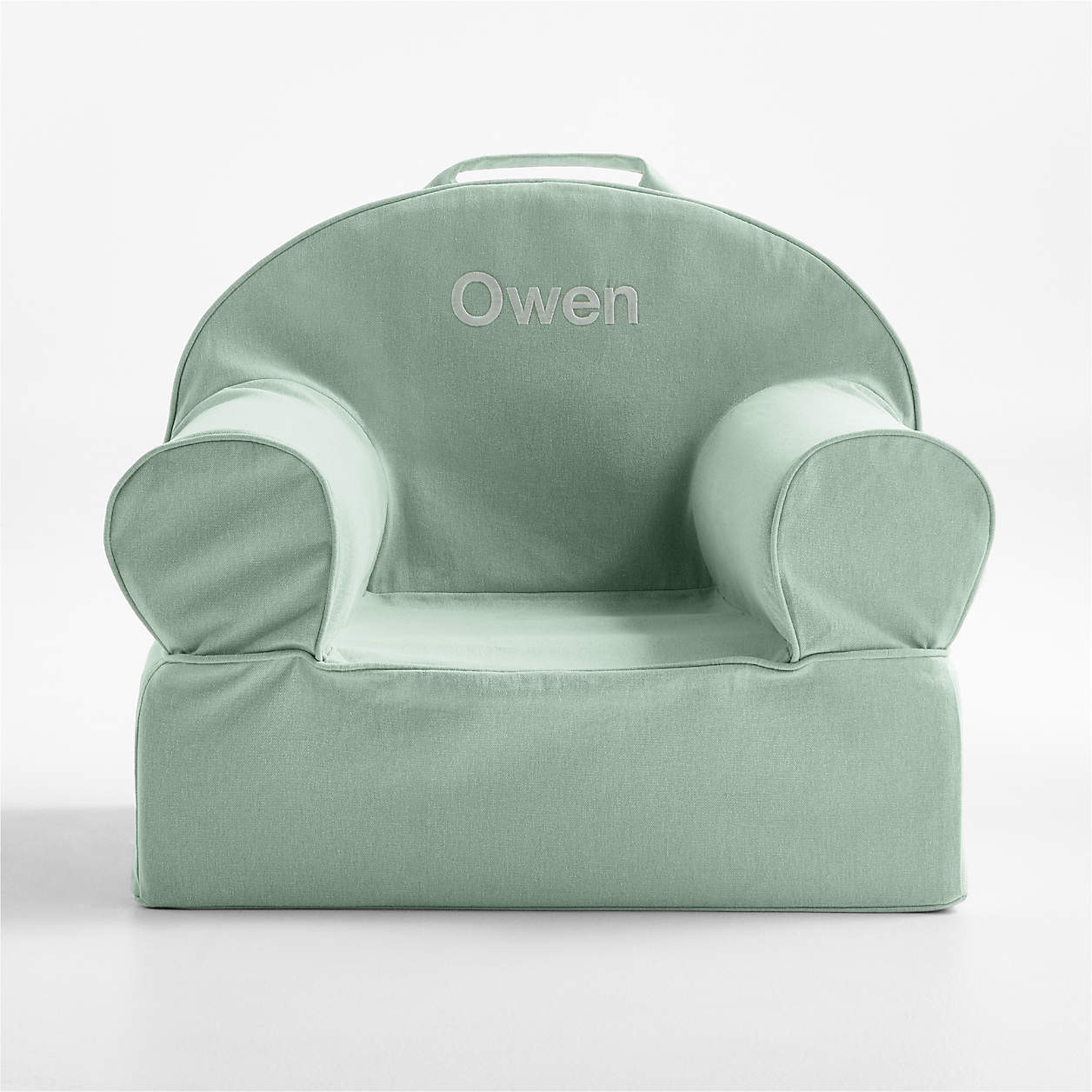 Small Volta Teal Organic Cotton Kids Lounge Nod Chair + Reviews | Crate & Kids | Crate & Barrel